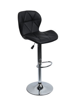 Комплект барных стульев «Клик Мебель», с подъёмным механизмом, с прострочкой, искусственная кожа, цвет чёрный, 2 шт.