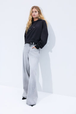 Sudadera oversize con capucha y bordado - H&m фото 2