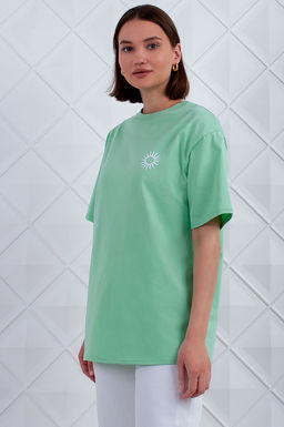 Арт. 3189 Футболка женская 42-48 (4 шт) Цвет:салатовый - Калинка фото 2