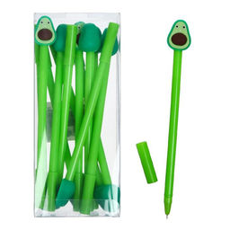 Цена за 12 шт. Ручка-прикол Calligrata «Авокадо», чёрный стержень, гелевая