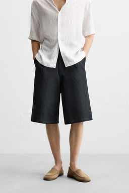 PLEATED WIDE-LEG JORTS - Zara фото 2