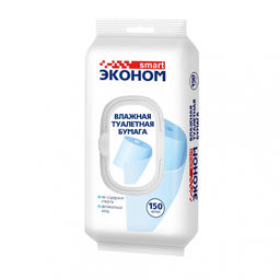 Влажная туалетная бумага ЭКОНОМ SMART №150 с ромашкой арт. 72316