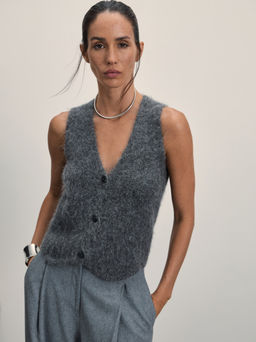 Вязаный жилет с содержанием шерсти альпаки / Zarina
