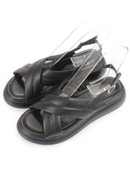 08-PEE37-2 BLACK Босоножки женские (натуральная кожа) - Фабричный китай фото 2