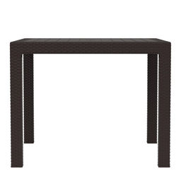 Стол садовый «Ротанг-плюс», 94×94×74 см, с отверстием под зонт, d=39.5 мм, цвет мокко