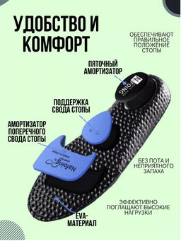 Стельки для спортивной обуви 40-46, беговые - Family фото 2