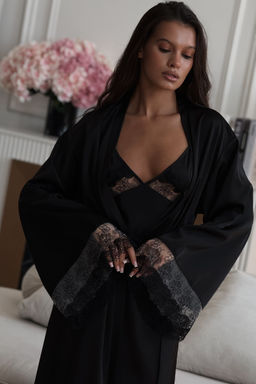 0443-NB ЧЕРНЫЙ ХАЛАТ