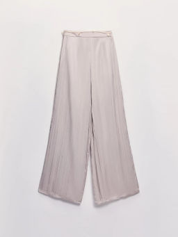Широкие брюки из жатой ткани с поясом ZR2606032116-130 / Zarina фото 8