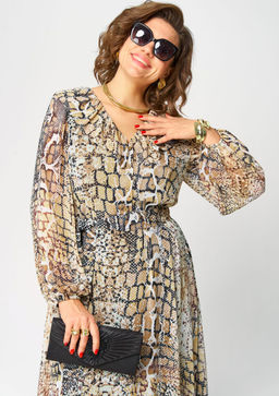 Платье EVA GRANT 7327А рептилия