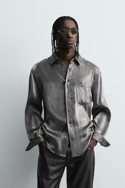 SHIMMER FLOWING SHIRT - Zara фото 2