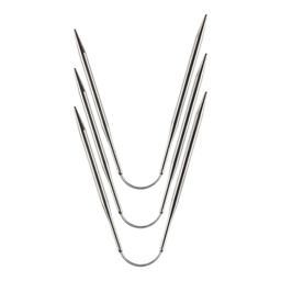 Спицы GAMMA чулочные гибкие KNF-3 сталь d 4.5 мм 21 см 3 шт под никель  фото 4