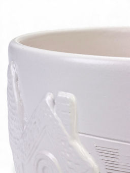 Горшок цветочный с поддоном 5 л, d122/h19,5 см белый керамика, "Голландия" (М)