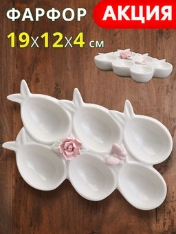 БЛЮДО ДЛЯ ЯИЦ 19,3Х12,5Х3,7 СМ