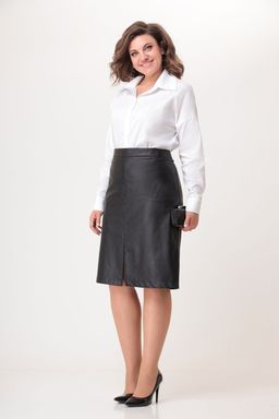 Блуза Swallow 803.2 черный+серебряный узор фото 56