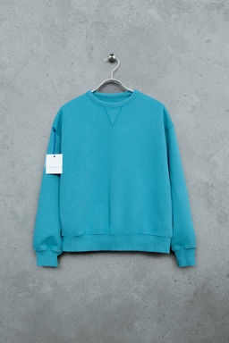 STORIESZ - SUDADERA FELPA CREW NECK / Azul claro - Zara фото 3
