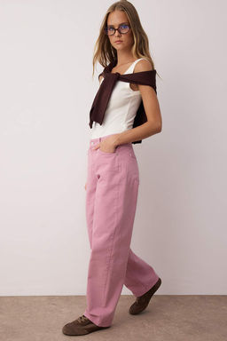 Gul Kurusu Normal Bel Loose Baggy Jeans TWOAW26JE00016 - Trendyolmilla фото 2