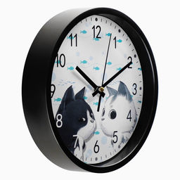 Часы настенные интерьерные «Котики», d=20 см, плавный ход