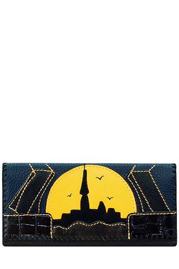 Кошелек с аппликацией ДС-1-155 черный