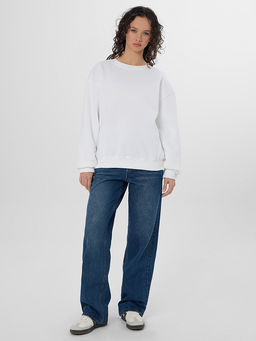 Свитшот женский белый из футера с начесом - Mark formelle фото 3