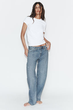 JEANS TRF RECTOS TIRO BAJO BRILLOS / Marino - Zara фото 7
