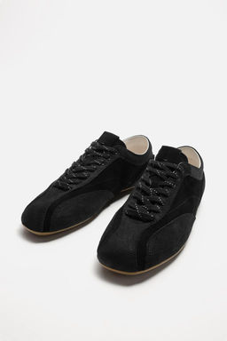 ULTRA-THIN SOLE LEATHER TRAINERS - Zara фото 10