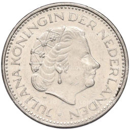 Монета 1 гульден 1977 года Нидерланды