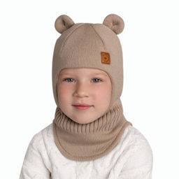 Шапка-шлем Мишка вязаный двухслойный (полушерсть) - Elfoxo фото 5