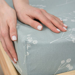 Простыня на резинке 180х200х25, поплин, Иммортели - Традиция фото 6