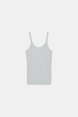 CAMISETA RIB TIRANTES / Azul claro - Zara фото 6