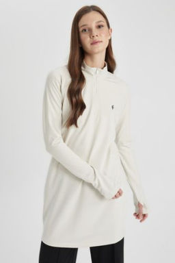 DeFactoFit Long Fit Dik Yaka Sporcu Uzun Kollu Tisort