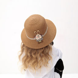 Шляпа для девочки MINAKU «Зайка», коричневая, размер 52 (3-5 лет)