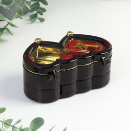 Шкатулка музыкальная «2 сердца», пластик, 11.5×7 см