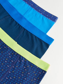 Bask?l? Pamuklu Erkek ?ocuk Boxer 3l? - Waikiki фото 3