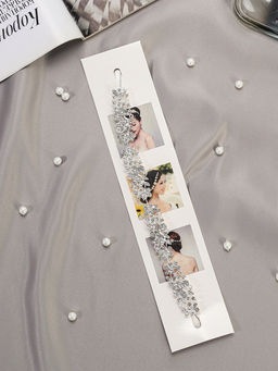 Аксессуар для волос «Холли», бабочки, 22 см, серебро