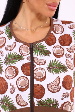 Халат на молнии Кокос