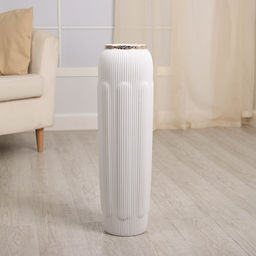 Ваза напольная «Кэйлеб», вертикаль, h=60 см, керамика, белая