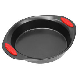 Форма для выпечки с антипригарным покрытием 31,2х26см Дебют, h5см, с силиконовыми накладками, цвет - графит (Китай)