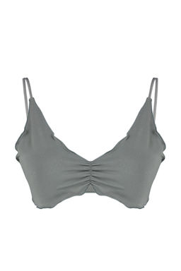 TRENDYOLMILLA Gri Seamless/Dikissiz Ip Ask?l? Balensiz Kaps?z Bralette Orme Sutyen THMAW24SU00033 фото 6