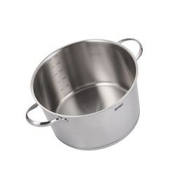 50314 WERNER Кастрюля NICE 24х13,5см/5,4л со стеклянной крышкой, с индукционным капсульным дном. Материал: нерж. сталь 18/8. Толщина: 0,6мм  фото 3