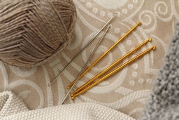 Для вязания Gamma SH3 крючок для тунис. вязания двухстор. алюминий d 5.0 мм 14.5 см в чехле  фото 7