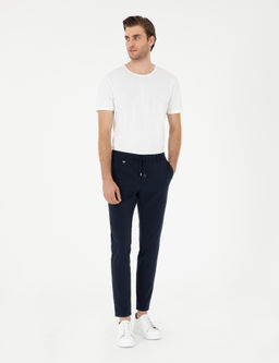 Lacivert Klasik Jogger Pantolon