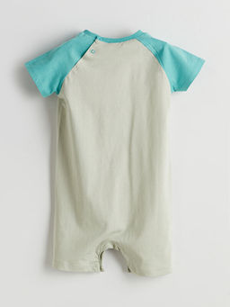 Bisiklet Yaka Erkek Bebek Penye Tulum