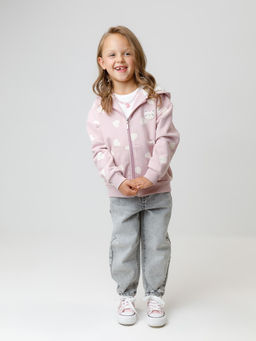 КР 302826/розовый лед,сердечки к599 джемпер (толстовка) для дев