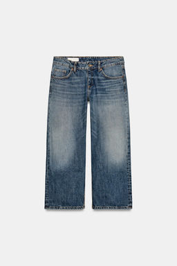 JEANS TRF WIDE LEG CROPPED TIRO BAJO / Azul - Zara фото 5