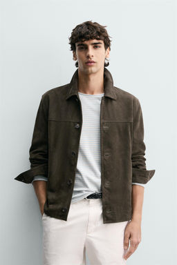 CAZADORA REGULAR FIT PIEL ANTE / Marr?n - Zara фото 2