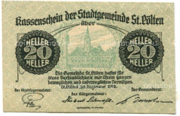 10 геллеров 1919 года Австрия Сен-Пёлтен (нотгельд)