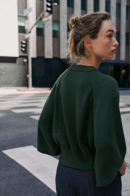 KNIT SWEATER WITH LOOSE-FIT SLEEVES - Zara фото 4