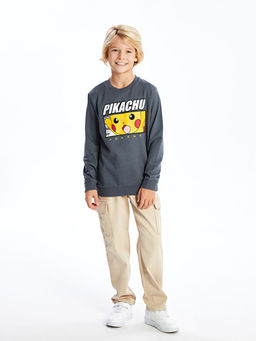Bisiklet Yaka Pikachu Bask?l? Erkek ?ocuk Sweatshirt - Waikiki фото 6