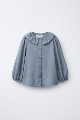 STRUCTURED SHIRT WITH PETER PAN COLLAR