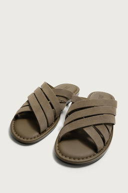 SANDALIA PIEL TIRAS / Gris Topo - Zara фото 2